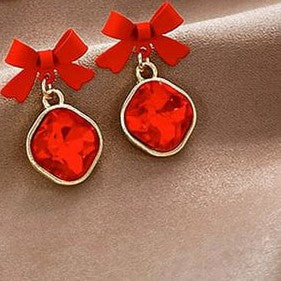 AWJ-166 Bow Shape Korean Earrings