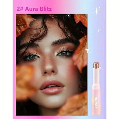 Multipurpose Jelly Highlighter Stick – Creamy Glitter Eyeshadow, Lip Balm & Face Highlighter