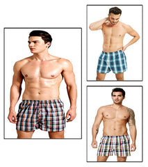 Pack of 3 –Best Quality Checkered Boxer Shorts for Men/Boys