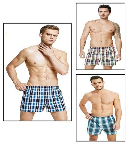 Pack of 3 –Best Quality Checkered Boxer Shorts for Men/Boys