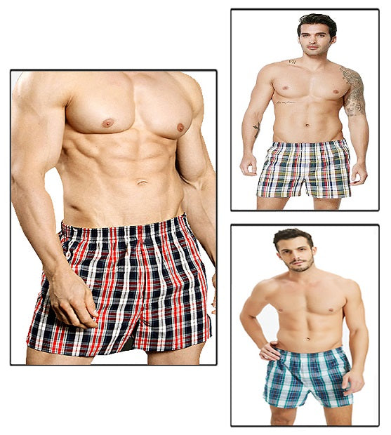 Pack of 3 –Best Quality Checkered Boxer Shorts for Men/Boys
