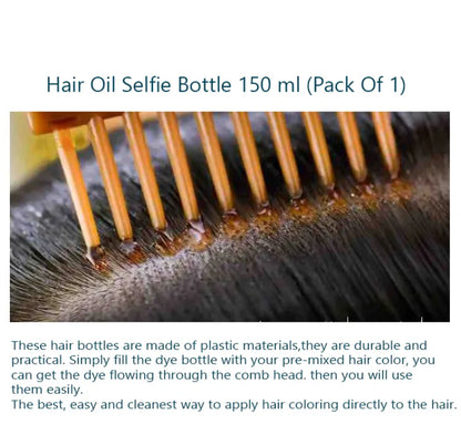 Hair Oil Applicator Bottle, Root oiling Comb bottle for Hair Coloring, Shampoo, Oiling, Dye, and Scalp Treatment for home & commercial (Empty Bottle)
