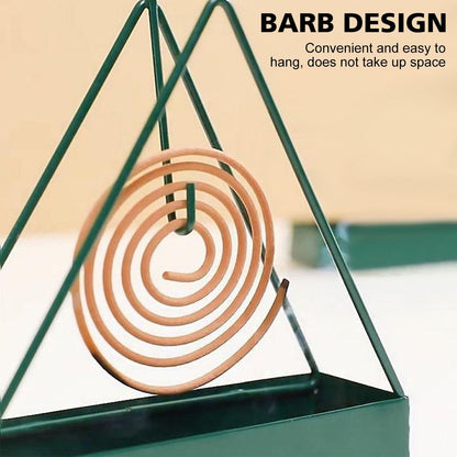 Mosquito Coil Holder Incense Burner Decorative Ornament Craft Triangle (Black)