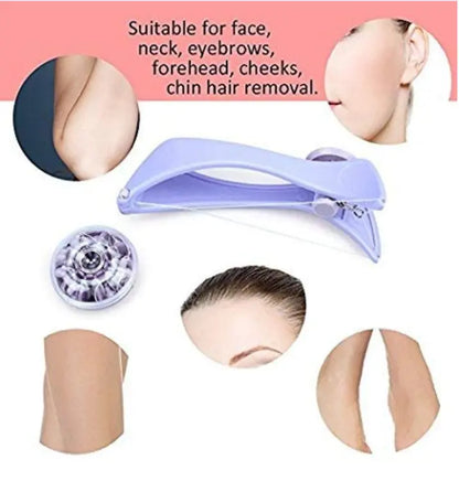 Eyebrow Threading Tool – Modern Plastic Cotton Facial & Body Hair Remover for Women - Random Color