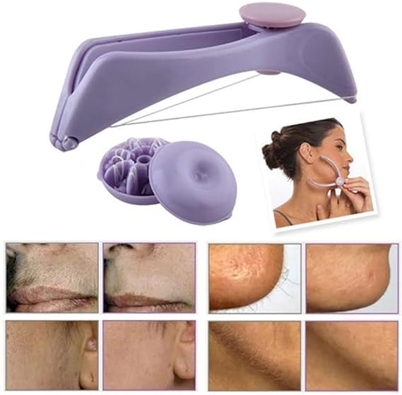 Eyebrow Threading Tool – Modern Plastic Cotton Facial & Body Hair Remover for Women - Random Color