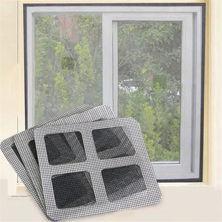 pack Of 4 Multifunctional Sticker Drainer Netfor bathroom, kitchen etc | Window Screen Repair Patches for Door Window Screen Covering up Holes DIY Repairment