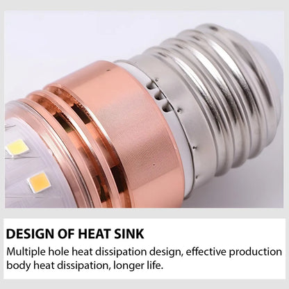E27 LED Corn Light Lamp Bulb | 3 in 1 light modes Chandelier, Candle LED Light For Home & Decoration - 12W/16W