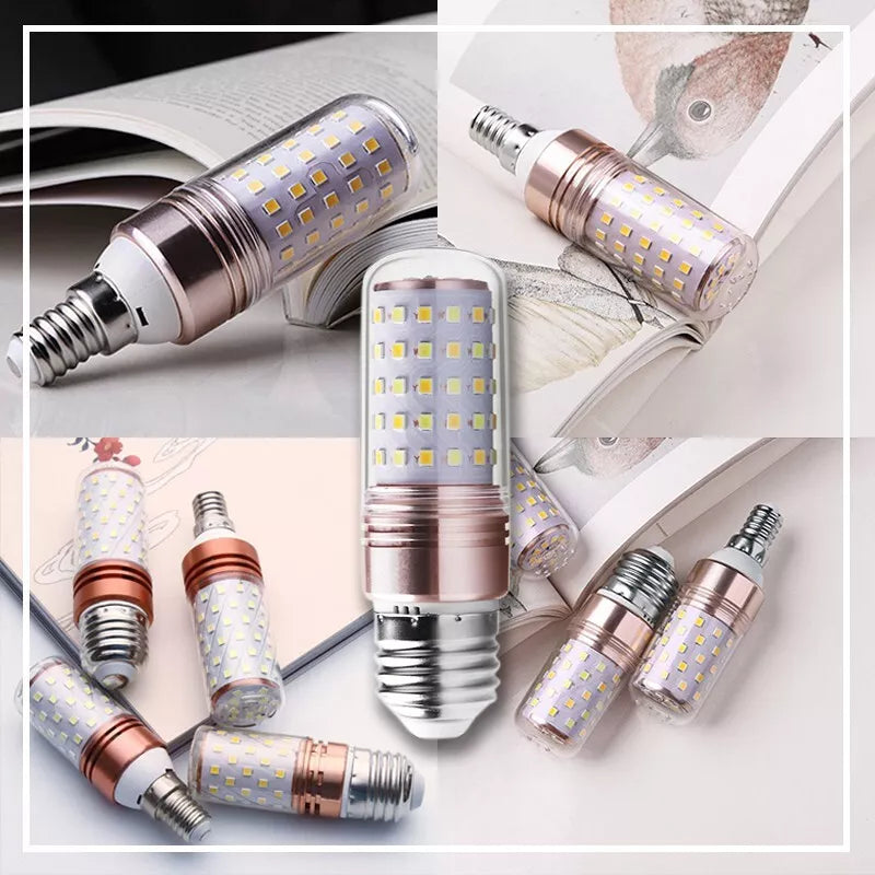 E27 LED Corn Light Lamp Bulb | 3 in 1 light modes Chandelier, Candle LED Light For Home & Decoration - 12W/16W