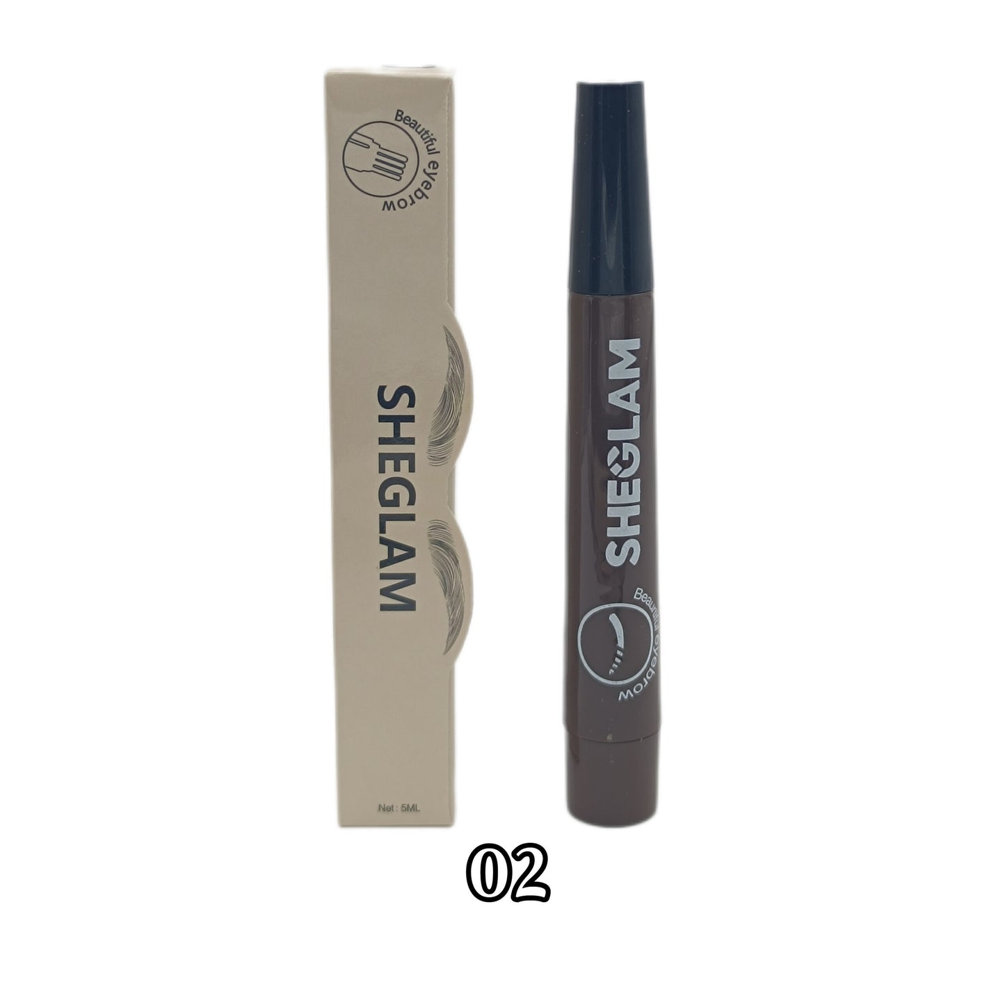 24 Hours Waterproof Liquid Eyebrow Pen - Black