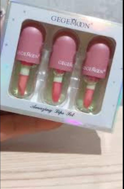 (pack of 3 ) NEW Lip Gloss Capsule Lip Plumper Oil Shiny Clear Lip Oil Women Moisturizing Lip Gloss