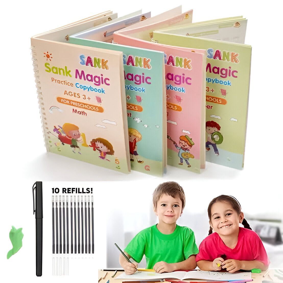 Sank Magic book Practice | Sank Magic Book for Montessori Children Tracing Handwriting First Pre-school Baby Learning Books for Kids