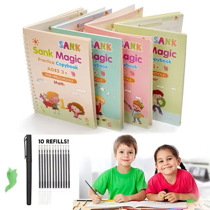 Sank Magic book Practice | Sank Magic Book for Montessori Children Tracing Handwriting First Pre-school Baby Learning Books for Kids