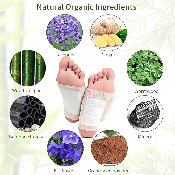 Kiyome Kinoki Detox Foot Pads | Pain-Free Cleansing Pads for Toxin Removal, Stress Relief & Improved Vital Organ Function | Red & Blueberry Variants (Random Variant)