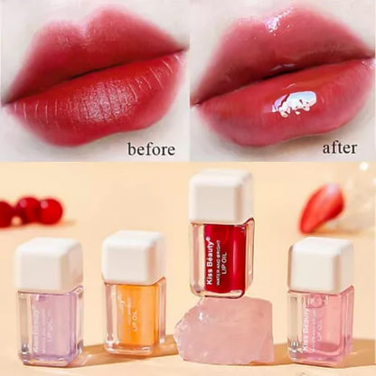 Colour Changing Tinted Lip Oil, vitamins E Lip Oil beautiful color for girls (random color) - Pack of 1