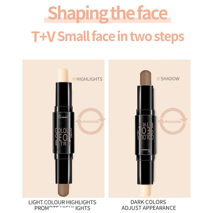 3D Concealer Stick Highlighter Face Contour Pen Long Lasting Face Contour Pen - Shade 1