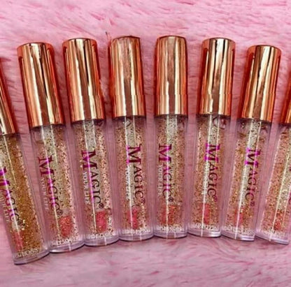 Pack of 2 Magic Color Changing Lipgloss Lip Oil, Liquid Glossy Finish (Random Color)