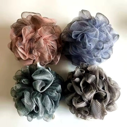 1 pcs)Soft Mesh Bath Sponge – Exfoliating Body Scrubber Random color - Extra Soft Body Loofah Bath Sponge – Gentle Exfoliating Shower Pouf for Radiant, Smooth Skin – Mesh Shower Scrubber for Men & Women - Random Color