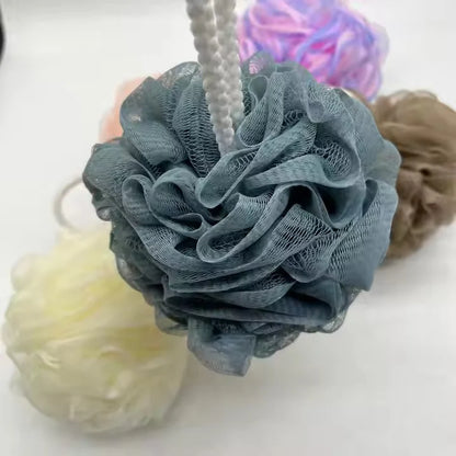 1 pcs)Soft Mesh Bath Sponge – Exfoliating Body Scrubber Random color - Extra Soft Body Loofah Bath Sponge – Gentle Exfoliating Shower Pouf for Radiant, Smooth Skin – Mesh Shower Scrubber for Men & Women - Random Color