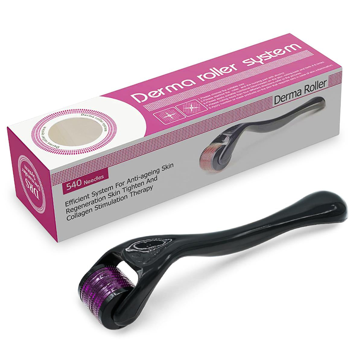 Derma Roller 0.5mm with 540 Micro Needle for Hair Growth and Facial Skin Therapy| Skin Care Beauty Tool for Anti-Aging Skin Repair, for and Women