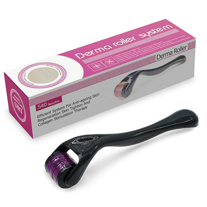Derma Roller 0.5mm with 540 Micro Needle for Hair Growth and Facial Skin Therapy| Skin Care Beauty Tool for Anti-Aging Skin Repair, for and Women