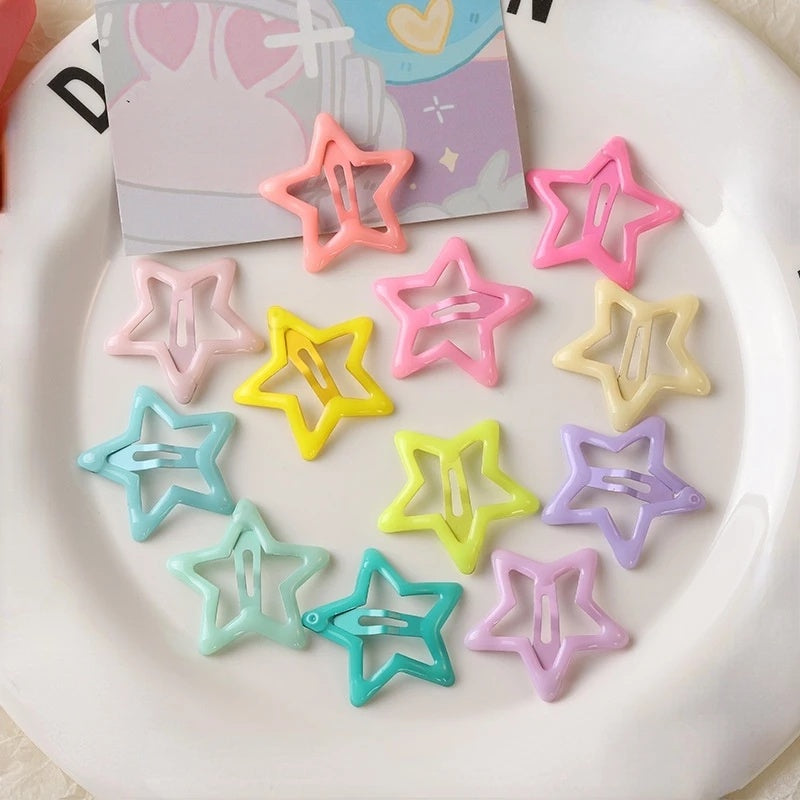 Pack Off 06  Star Design Girl Hair Clip | Hair Clip For Women | Best Quality Hair Clip ( Random Color )
