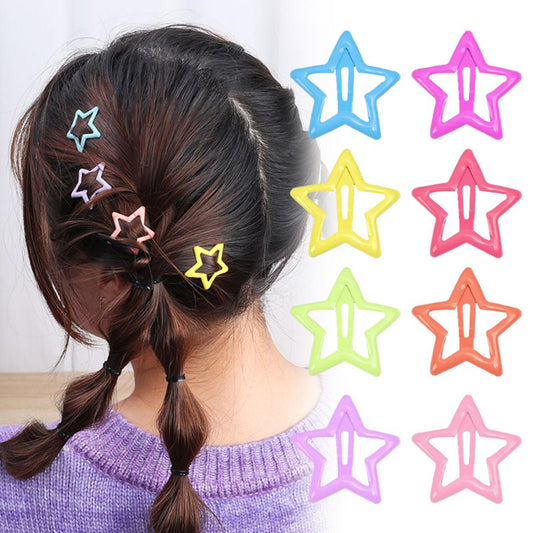Pack Off 06  Star Design Girl Hair Clip | Hair Clip For Women | Best Quality Hair Clip ( Random Color )