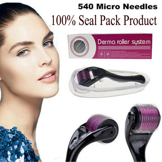 Derma Roller 0.5mm with 540 Micro Needle for Hair Growth and Facial Skin Therapy| Skin Care Beauty Tool for Anti-Aging Skin Repair, for and Women