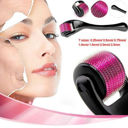 Derma Roller 0.5mm with 540 Micro Needle for Hair Growth and Facial Skin Therapy| Skin Care Beauty Tool for Anti-Aging Skin Repair, for and Women
