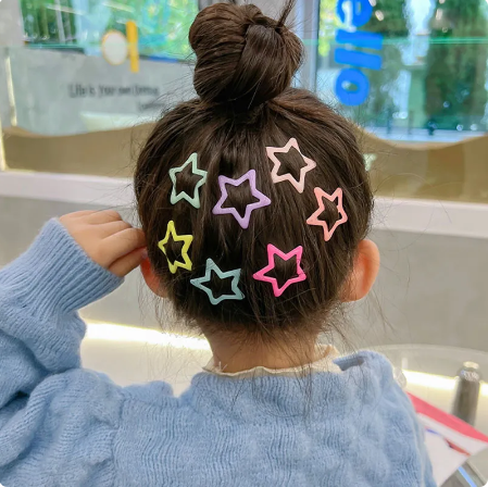 Pack Off 06  Star Design Girl Hair Clip | Hair Clip For Women | Best Quality Hair Clip ( Random Color )
