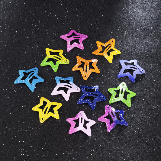 Pack Off 06  Star Design Girl Hair Clip | Hair Clip For Women | Best Quality Hair Clip ( Random Color )
