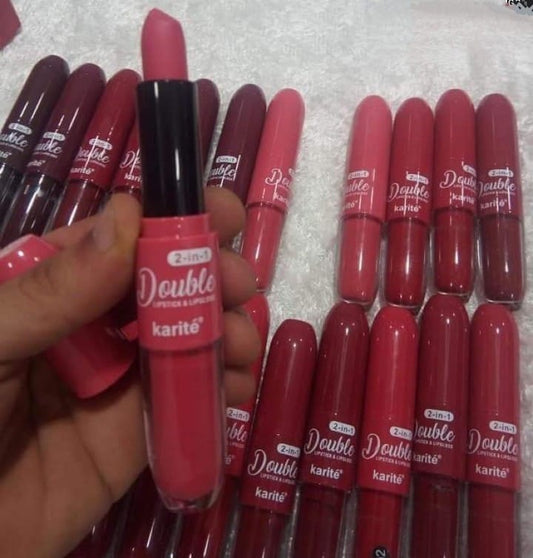 2 In1 Double-headed Moisturizing Waterproof Lipstick Pen Semi-matte Moisturizing Lipgloss