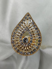 1 Piece Import Radiant Teardrop Crystal Embellished Ring | Best Quality Adjustable Ring For Girls & Women | Ring For Every Occasion