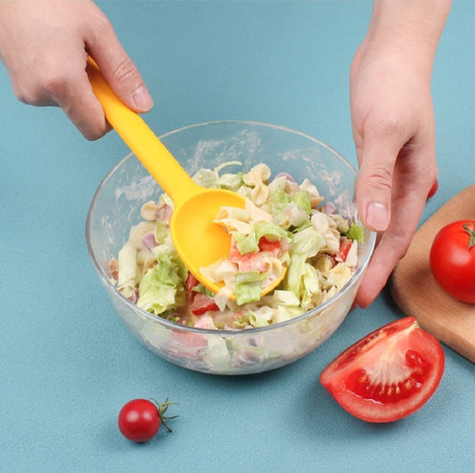 1 Piece Serving Spoon Long Handle Silicone Stirring Spoon High Temperature Resistant Anti-scald Soup Spoon Large Size Seasoning Spoon Ice Cream Serving Spoon - Long Handle Silicone Stirring Spoon ( Random Color )