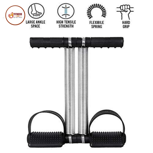 Foot Pedal Resistance Band Elastic Sit-up Pull Rope Yoga Fitness Gym – Elastic Pull Ropes Tummy Trimmer | Spring Tummy Trimmer ( Random Color )Single Spring