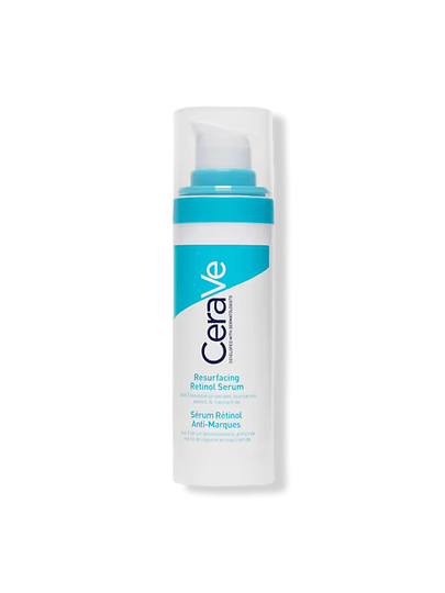 CeraVe Resurfacing Retinol Serum For Post Acne Marks, Formulated With Licorice Root Extract & Niacinamide, Brightening Serum & Pore Minimizer For Face, Post Acne Skin Barrier Repair, Non-Comedogenic - 30ml