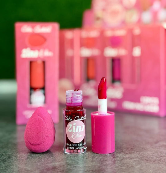Moccallure Professio2 in 1 Makeup Deal – Color Castile Lip Gloss & Blush | Liquid Beauty Combo | Long-Lasting Radiance | Dual-Use Magicnal 18-Colors Lipstick Kit – Long-Lasting, Hydrating & Compact | Unisex Makeup Set (Copy)
