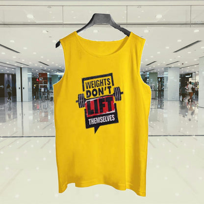 Yellow Jersey Weight Dont Lift Printed [Yellow] | Gym Sando Tanks Top For Men