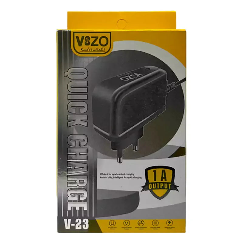V23 – Simple Micro USB Charger with Built-in Cable | Best Quality Charger Android - Vizo V23 Charger - Mobile Phone Charger
