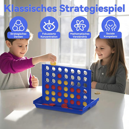 4 IN A ROW Board Game for Kids / Travel Board Game / Board Games Indoor & Outdoor