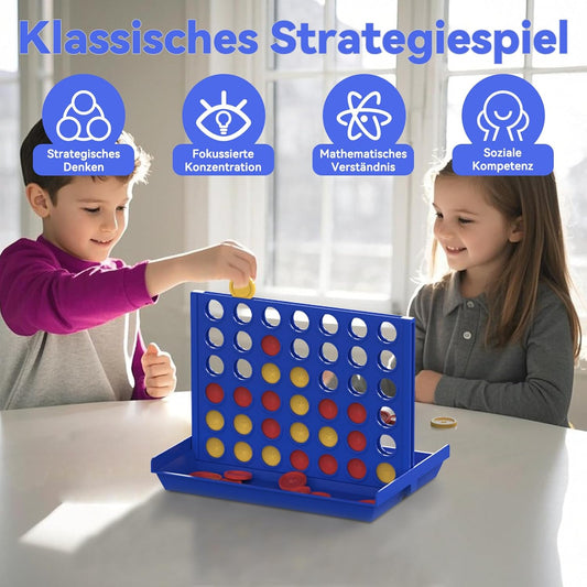 4 IN A ROW Board Game for Kids / Travel Board Game / Board Games Indoor & Outdoor