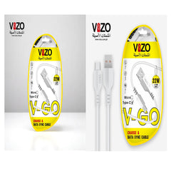 Vizo V-Go 22W Fast Charging Type-C Data Cable | Best Quality Type Fast Charging Cable | 22W Fast Charging Cable | Charging Pin - Charging Lead For Mobile Phone