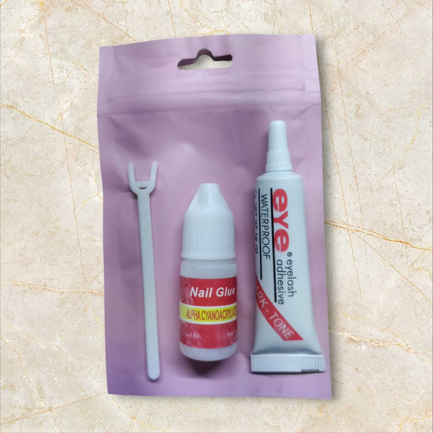 2 in 1 Eyelashes Glue & Nail Glue, Eyelashes and Nails Glue Pack | Best Quality Glues For Eyelashes & Nails | 2 in 1 Glue Set