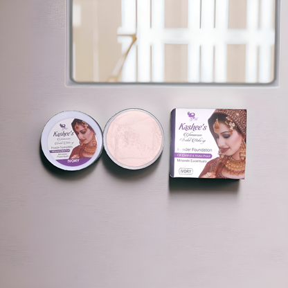 Kashee's Face Powder Foundation | Face Powder Foundation For Skin - Best Quality Makeup - Foundation For Girls - Kashee Face powder For Girls - Ivory Shade