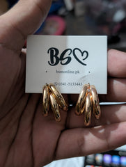 Punk Oval Hoop Earrings Metallic Geometric Ear Buckle Minimalist Style U-shaped Daily Life Earring Accessories For Women Round Piercing Jewelry Gift