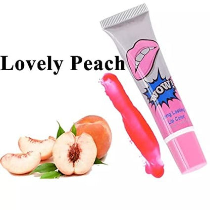 Lip Gloss Pigment Lip Gloss Base Lip Plumper Makeup Glitter Lipstick - Lovely peach