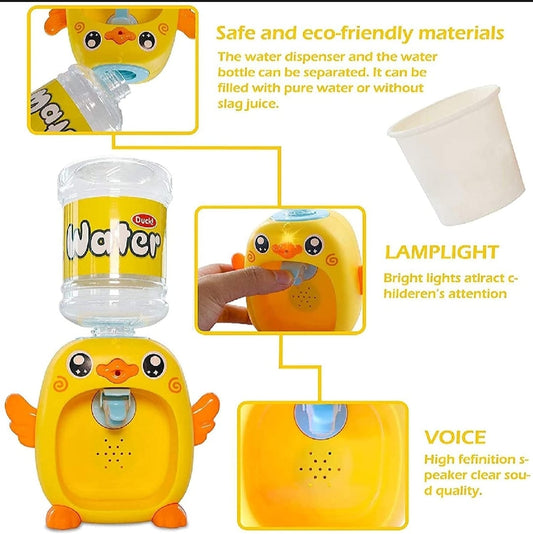 Mini Duck Water Dispenser Toy Drinking Fountain – Cute Yellow Duck Design with Realistic Water Flow, Eco-Friendly ABS Material