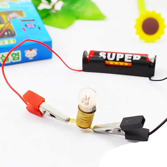DIY Electrical Circuit Learning Set for Kids – Safe Educational Science Experiment Kit for Building Basic Circuits,