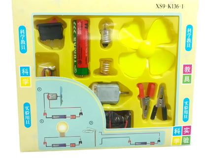 Bulb and Fan Electric Science Experiment Kit for Kids and Adults – DIY STEM Educational Toy