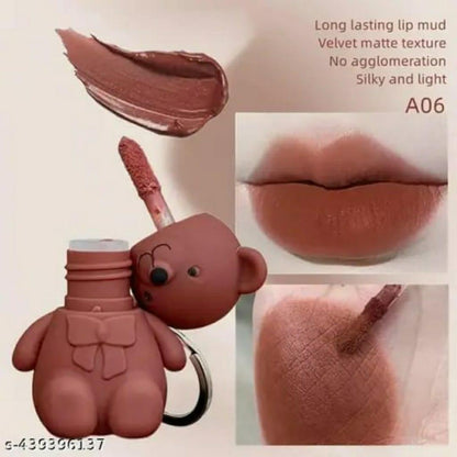 eddy Bear Keychain Style Lip Gloss – Cute & Portable, Multicolor Shades (Pack of 2 / Pack of 3 / Pack of 6)