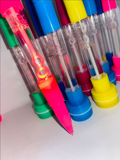 4-in-1 Pen with Stamp, Bubbles, Light, and Writing Function – Fun Creative Multi-Use Pen for Kids